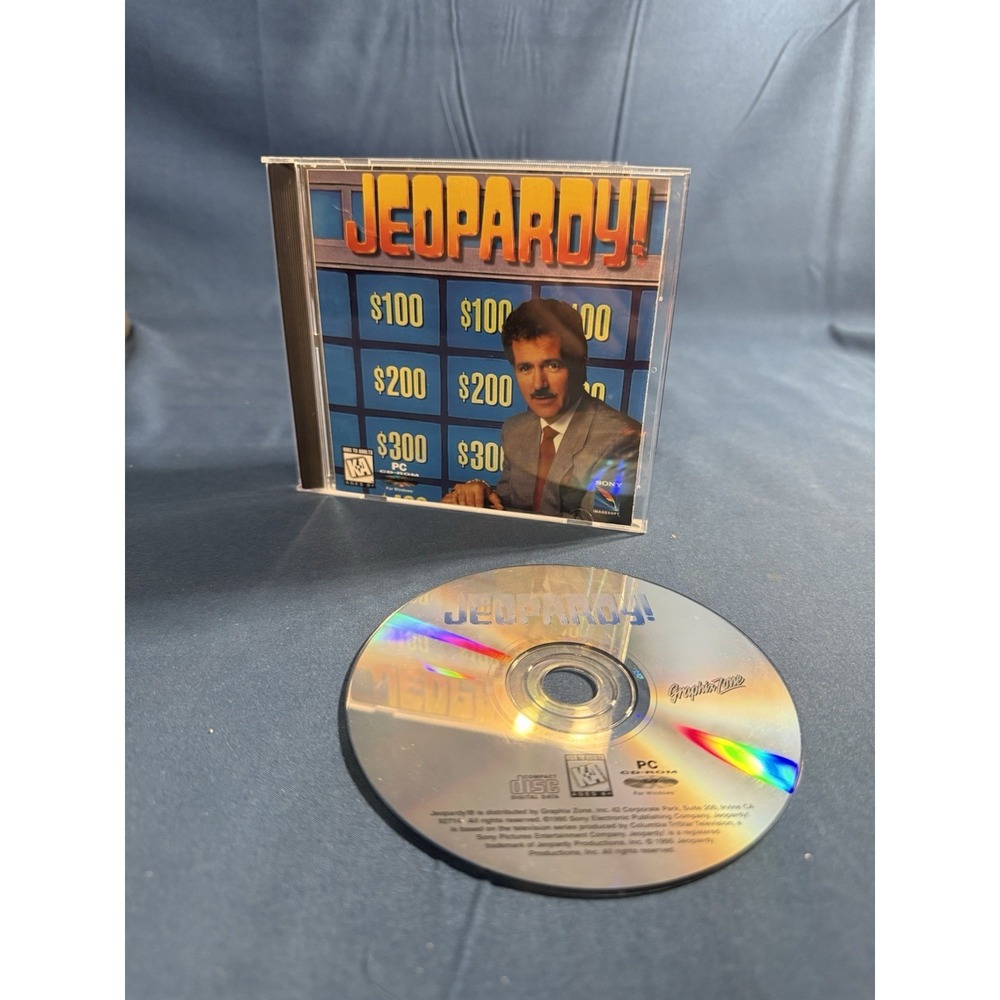 Jeopardy 1995 PC Game With Alex Trebek Pre - Owned